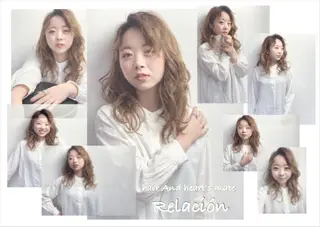 ミディアム カラー パーマ ヘアアレンジ キッズ ネイル Relación / レラシオン所属・岩崎 克秀のヘアスタイル