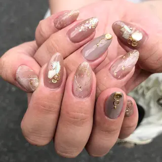 セミロング カラー キッズ ネイル マツエク・マツパ 福田 加奈のネイルデザイン