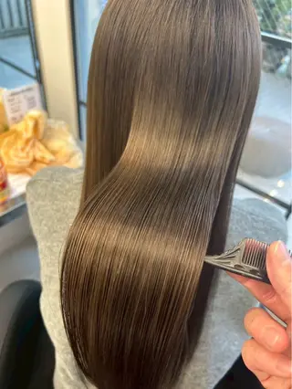 カラー ブリーチなしWカラー 透明感/美髪/ユウゴのヘアスタイル