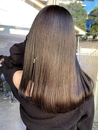 ロング カラー 韓国風×透明感カラー 髪質改善オタベシンヤのヘアスタイル