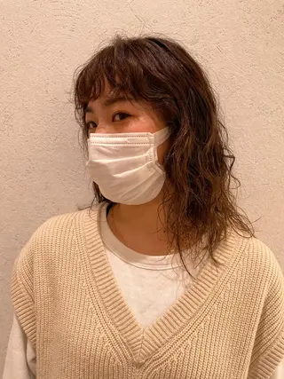 ミディアム カラー パーマ指名No1 /namiのヘアスタイル