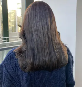 セミロング カラー ヘアアレンジ 韓国ヘア/ sumireのヘアスタイル