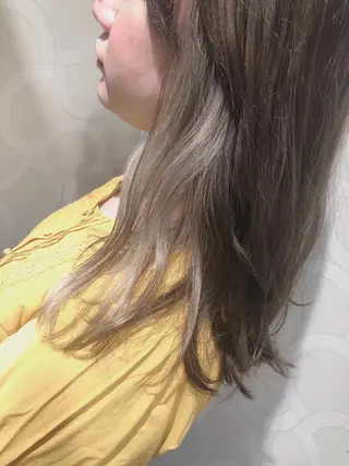 セミロング カラー 韓国ヘア ♡tomimaのヘアスタイル