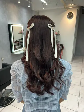 ロング ヘアアレンジ _WHITE 天神店 YUMEKA🐻のヘアスタイル