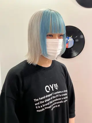 ショート カラー ヘアアレンジ 🧨ブリーチー×ボブ レイヤー💎じゅえるのヘアスタイル