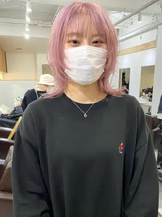 ミディアム カラー 森貴裕/ベージュ/ パーマ/オリーブのヘアスタイル