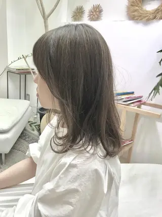 セミロング カラー 平田 健一のヘアスタイル