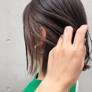 ミディアム カラー ヘアアレンジ 酸性縮毛矯正🧴韓国 レイヤー/髪質改善のヘアスタイル