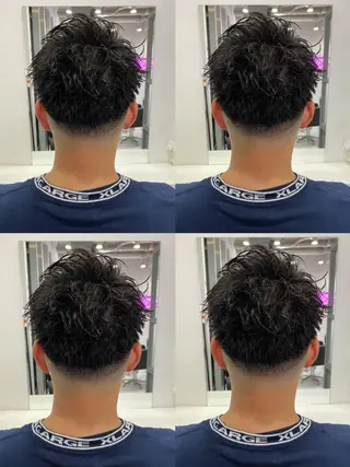 ショート カラー パーマ ヘアアレンジ メンズ 🔥メンズパーマ特 化🔥渡辺一翔🔥のヘアスタイル