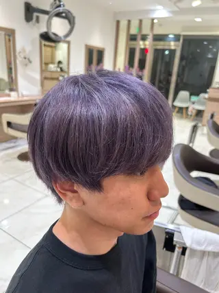 ショート カラー メンズ ハイトーン/レイヤー 藤田健太郎のヘアスタイル