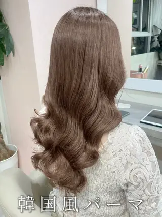 セミロング パーマ 韓国風パーマ/ヘア セット/店長みづきのヘアスタイル