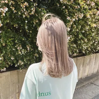 セミロング Trip 大名🌟 ブリーチなしカラーのヘアスタイル