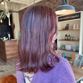 セミロング benji名駅店所属・透け感カラー/ momo🦕🌱のヘアスタイル