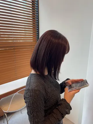 ミディアム カラー 渋谷/レイヤーボブ・ 透明感カラーしょうごのヘアスタイル