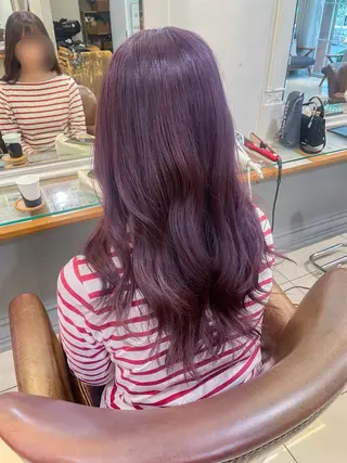 ロング ボブ ブリーチ/miinaのヘアスタイル