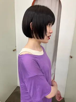 ショート レイヤー/ケアパーマ /ニュアンス/モードのヘアスタイル