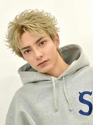 ショート カラー パーマ メンズ サロウィン所属・飯田 とうまのヘアスタイル