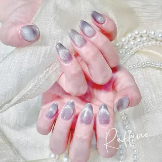 ネイル RAFFINE 月🦋🩵のネイルデザイン