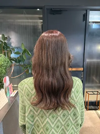 ロング カラー 中村 文音のヘアスタイル