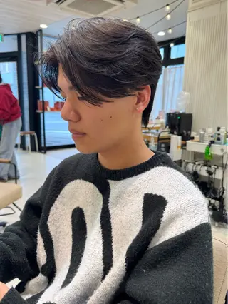 ショート メンズ フェザー/ニュアンス パーマ/ryutoのヘアスタイル