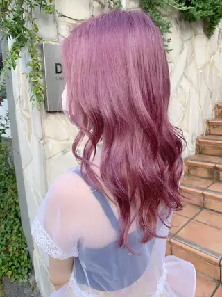 ロング カラー ヘアアレンジ アイブロウ 💕ブリーチ/ヘアメ 🎀YUUKAのヘアスタイル