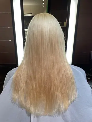 セミロング カラー 韓国ナチュラル・ ベージュ/落合夏希のヘアスタイル