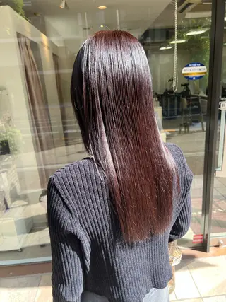 ロング Hair Make NEWYORK　稲荷町店所属・南部萌🍀縮毛矯正 ツヤ髪ストレートのヘアスタイル