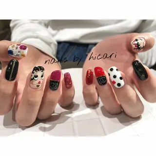 ショート カラー キッズ ネイル マツエク・マツパ illum hicariのネイルデザイン