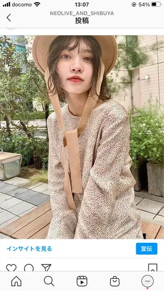 ミディアム カラー 渋谷/韓国風 西原直樹のヘアスタイル