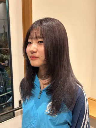 ミディアム カラー 田中 琴鈴のヘアスタイル