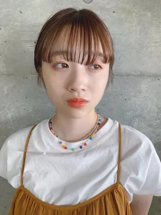 ショート カラー ボブパーマコテ巻き風 パーマNo1深江秀平のヘアスタイル