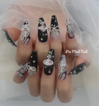 ネイル momo 長さだしのネイルデザイン