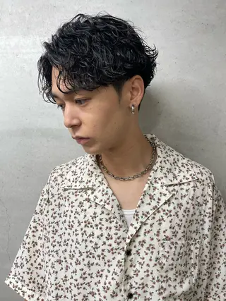 ショート パーマ メンズ 亀井隆汰/メンズ専門 パーマ特化美容師のヘアスタイル