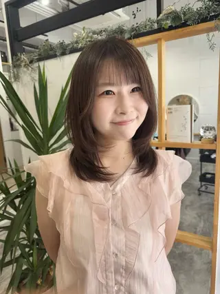 ミディアム A.Ｍ.hair所属・レイヤーカット/ 髪質改善/福本凌のヘアスタイル