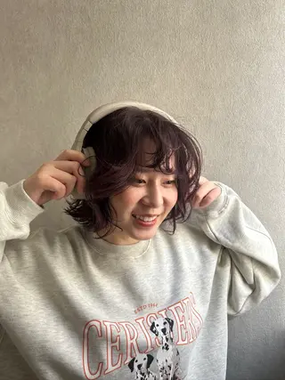 ミディアム カラー enn 髪質改善🩷 曽根依咲のヘアスタイル