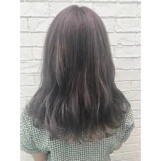 セミロング カラー 松岡 恭弘のヘアスタイル