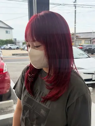 セミロング カラー 🍒透明感カラー ストレート🍒moeのヘアスタイル