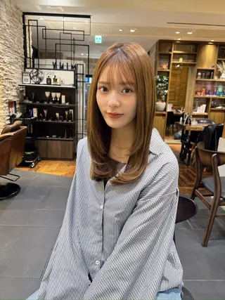 ミディアム 撮影カットモデル募集 前髪、顔周り/徳永のヘアスタイル