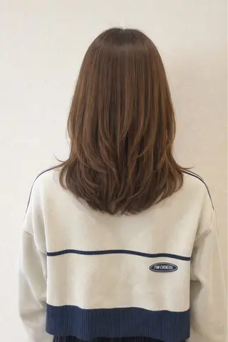 セミロング 映える顔まわり/前髪 特化 💗 ユキマのヘアスタイル