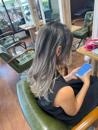 セミロング カラー @ KENのヘアスタイル