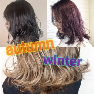 カラー 西本 夏美のヘアスタイル