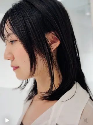 ミディアム SALOWIN大宮東口店所属・骨格補正カット✂︎ 🌟菅野陽介🌟のヘアスタイル