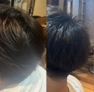 ショート メンズ 🌙透明感カラー／ 丁寧施術｜松本のヘアスタイル