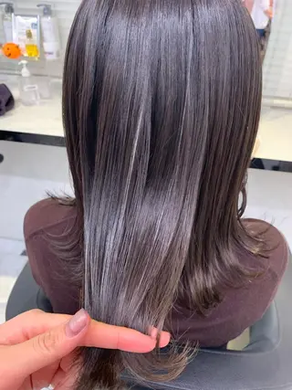 ミディアム カラー パーマ 💕上野美容師☁ ブリーチ💖サワのヘアスタイル