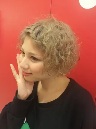 パーマ カラー ヘアアレンジ ショート Le Lien カジのヘアスタイル