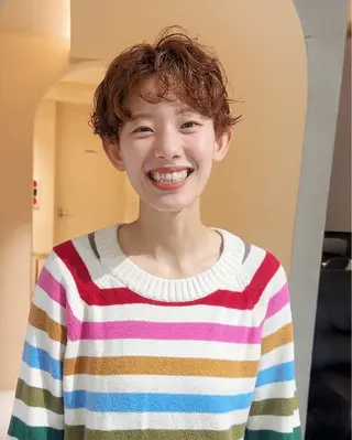 ショート パーマ hyuga/パーマ /ニュアンスパーマのヘアスタイル