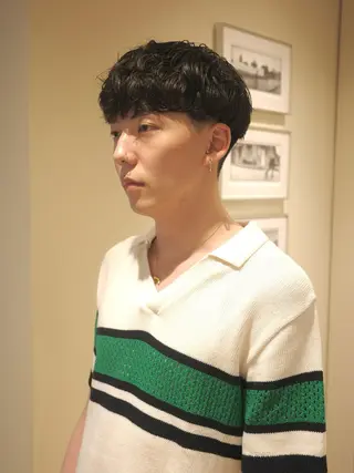 ショート メンズ 韓国ヘア/髪質改善/ レイヤー/ブラウンのヘアスタイル