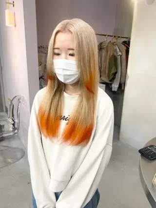 ロング カラー qulim所属・前橋 姫奈のヘアスタイル