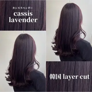 セミロング カラー ヘアアレンジ 《暖色/韓国hair 》🇰🇷桑原ユキネのヘアスタイル