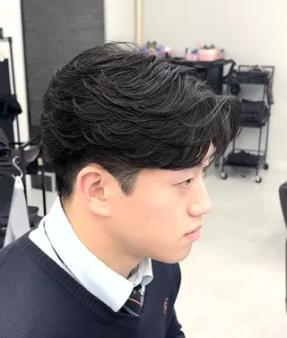 パーマ メンズ ニュアンス/フェザー /ウルフ/伶馬のヘアスタイル